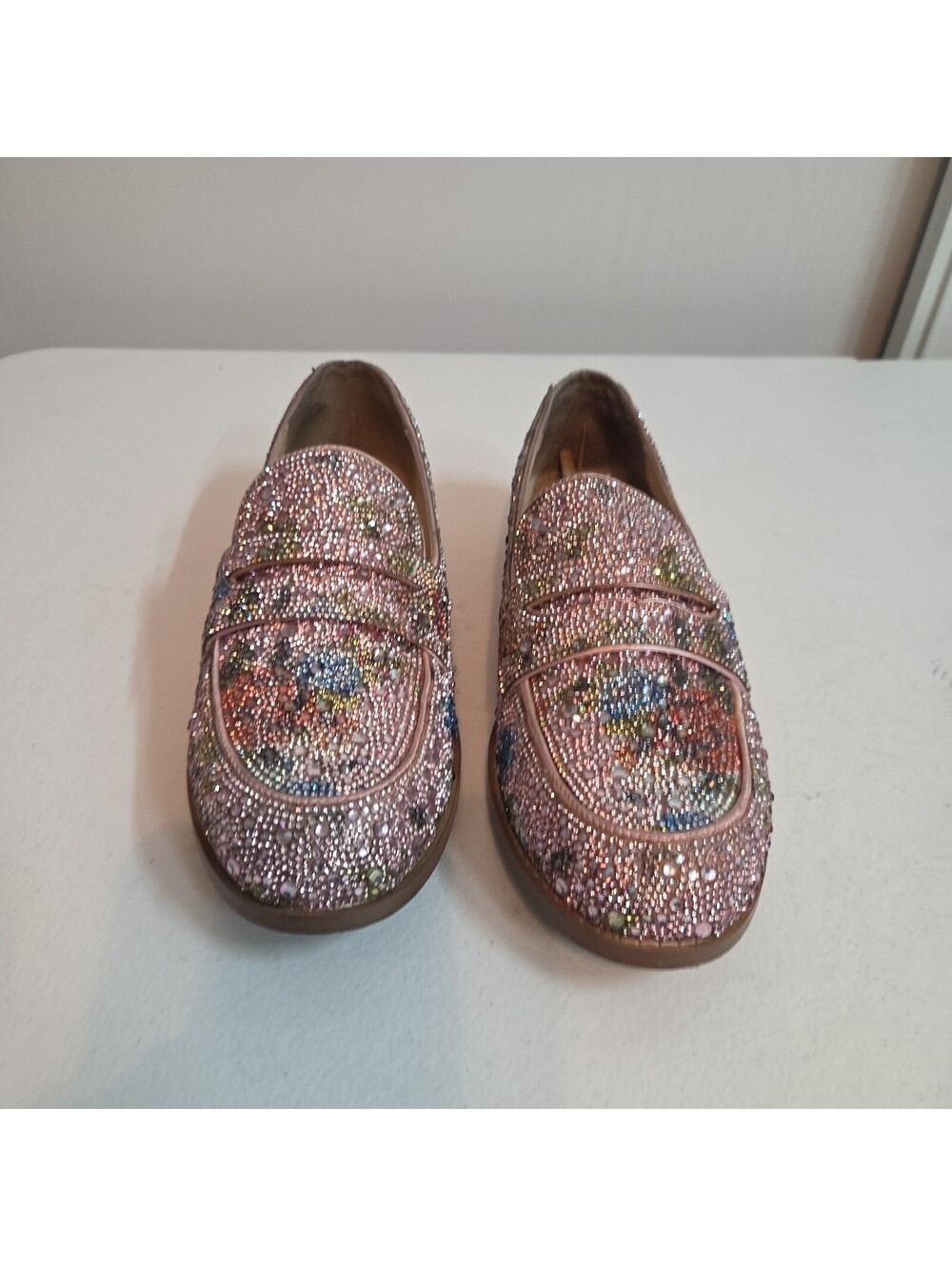 women's Betsey Johnson aron rhinestone loafers size 9